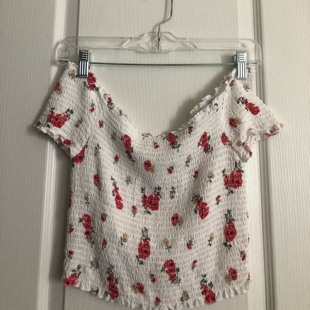 Cropped off the shoulder top